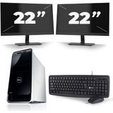 Dell XPS 8300 Tower - Intel Core i5-2e Generatie - 8GB RAM - 256GB SSD - Windows 10 + 2x 22 inch Monitor Nette Staat