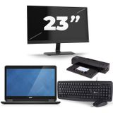 Dell Latitude E7440 - Intel Core i7-4e Generatie - 14 inch - 8GB RAM - 256GB SSD - Windows 11 + 1x 23 inch Monitor Zichtbaar gebruikt