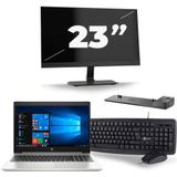 HP ProBook 450 G6 - Intel Core i5-8e Generatie - 15 inch - 16GB RAM - 256GB SSD - Windows 11 + 1x 23 inch Monitor Zichtbare schade