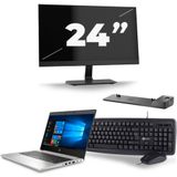 HP ProBook 430 G7 - Intel Core i3-10e Generatie - 13 inch - 16GB RAM - 256GB SSD - Windows 11 + 1x 24 inch Monitor Nette Staat