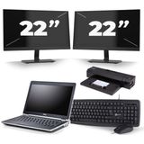 Dell Latitude E6320 - Intel Core i7-2e Generatie - 13 inch - 8GB RAM - 256GB SSD - Windows 10 + 2x 22 inch Monitor Nette Staat