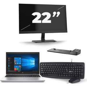HP ProBook 650 G4 - Intel Core i5-7e Generatie - 15 inch - 8GB RAM - 256GB SSD - Windows 11 + 1x 22 inch Monitor Nette Staat