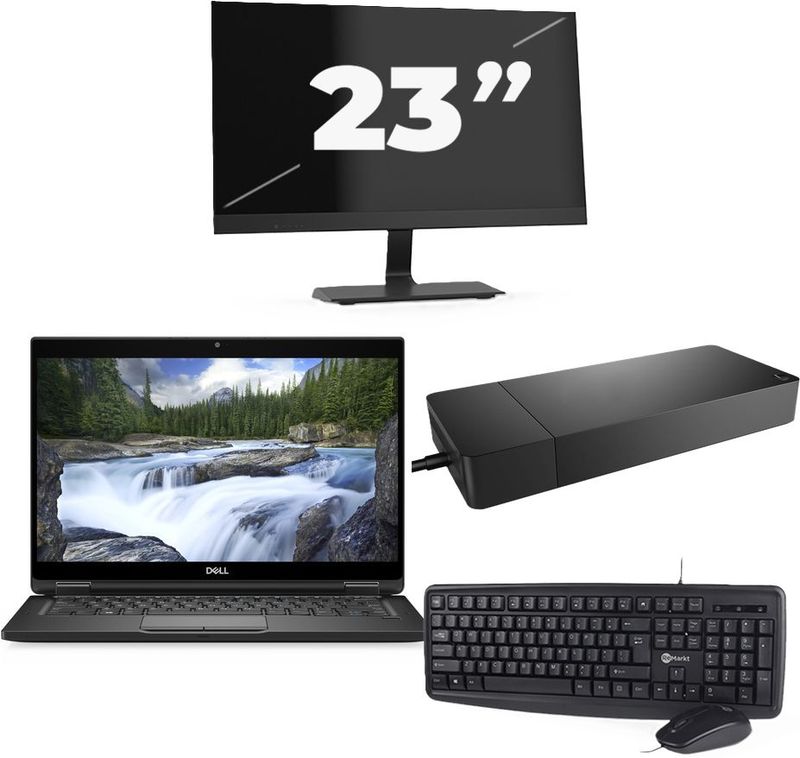 Dell XPS 13 7390 - Intel Core i5-10e Generatie - 13 inch - 16GB RAM - 256GB SSD - Windows 11 Home + 1x 23 inch Monitor Zichtbaar gebruikt