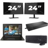 Lenovo Thinkpad L13 G3 - Intel Core i5-13e Generatie - 13 inch - 16GB RAM - 256GB SSD - Windows 11 Home + 2x 24 inch Monitor Zichtbaar gebruikt