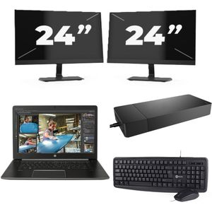 Lenovo Thinkpad L13 G3 - Intel Core i5-13e Generatie - 13 inch - 16GB RAM - 256GB SSD - Windows 11 Home + 2x 24 inch Monitor Zichtbaar gebruikt