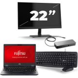 Fujitsu LifeBook E548 - Intel Core i5-8e Generatie - 14 inch - 16GB RAM - 512GB SSD - Windows 11 + 1x 22 inch Monitor Zichtbaar gebruikt