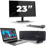 HP ZBook 15 G5 - Intel Core i7-8e Generatie - 15 inch - 16GB RAM - 256GB SSD - Windows 11 + 1x 23 inch Monitor Zichtbare schade