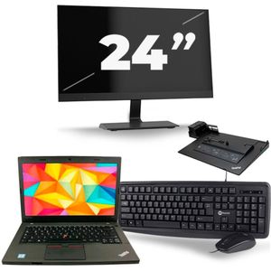 Lenovo ThinkPad L470 - Intel Core i5-7e Generatie - 14 inch - 8GB RAM - 256GB SSD - Windows 11 + 1x 24 inch Monitor Zichtbaar gebruikt