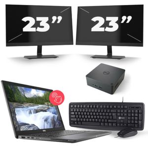 Dell Latitude 7310 - Intel Core i5-10e Generatie - 13 inch - 16GB RAM - 256GB SSD - Windows 11 Home + 2x 23 inch Monitor Zichtbare schade
