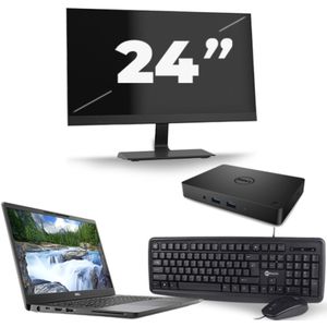 Dell Latitude 7300 - Intel Core i5-8e Generatie - 13 inch - 16GB RAM - 256GB SSD - Windows 11 + 1x 24 inch Monitor Zichtbaar gebruikt