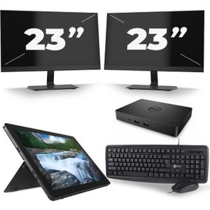 Dell Latitude 5290 - Intel Core i7-8e Generatie - 12 inch - 16GB RAM - 512GB SSD - Windows 11 + 2x 23 inch Monitor Nette Staat