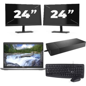 Dell Latitude 5420 - Intel Core i7-11e Generatie - 14 inch - 16GB RAM - 256GB SSD - Windows 11 + 2x 24 inch Monitor Zichtbaar gebruikt