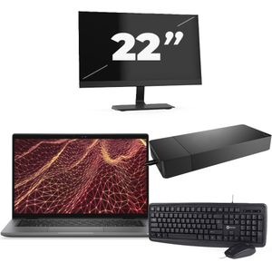 Dell Latitude 7430 - Intel Core i7-12e Generatie - 14 inch - 16GB RAM - 256GB SSD - Windows 11 Home + 1x 22 inch Monitor Zichtbaar gebruikt