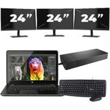 Lenovo ThinkBook 14 G2 - Intel Core i5-11e Generatie - 14 inch - 16GB RAM - 256GB SSD - Windows 11 Home + 3x 24 inch Monitor Nette Staat