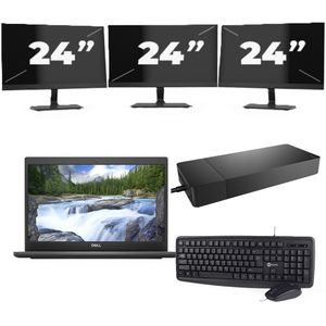 Dell Latitude 3420 - Intel Core i3-11e Generatie - 14 inch - 16GB RAM - 256GB SSD - Windows 11 Home + 3x 24 inch Monitor Zichtbare schade