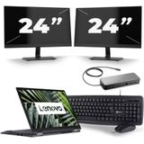 Lenovo ThinkPad X13 Yoga G1 - Intel Core i7-10e Generatie - 13 inch - Touch - 16GB RAM - 256GB SSD - Windows 11 Home + 2x 24 inch Monitor Zichtbaar gebruikt