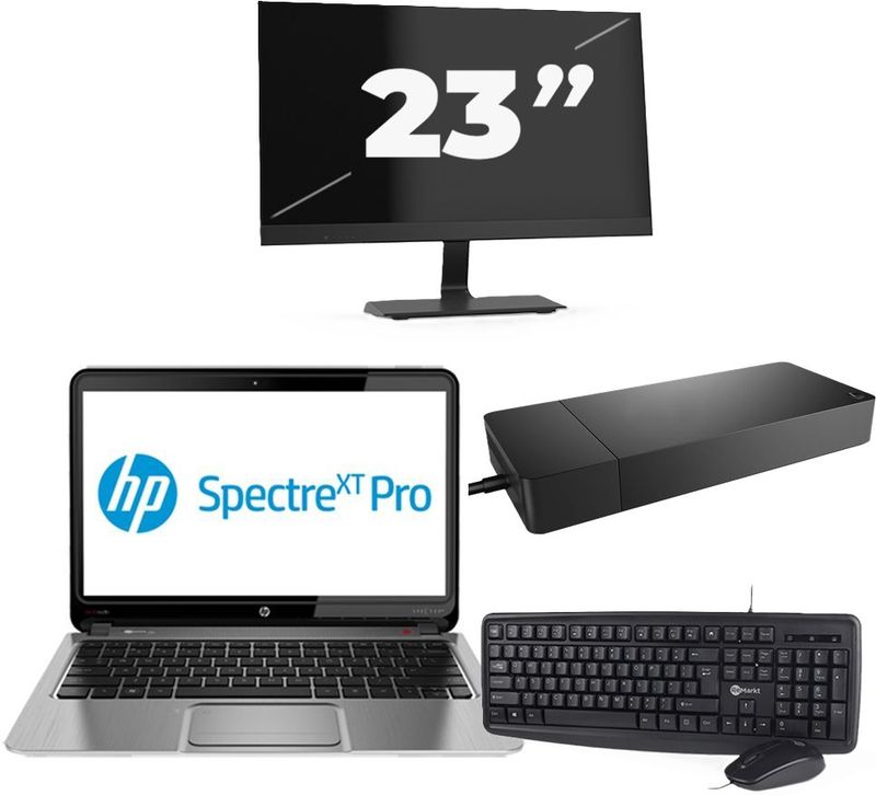 Chuwi CoreBook Pro - Intel Core i3-6e Generatie - 13 inch - 8GB RAM - 256GB SSD - Windows 11 Home + 1x 23 inch Monitor Zichtbare schade