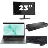 HP ZBook Studio G5 - Intel Core i7-8e Generatie - 15 inch - 16GB RAM - 256GB SSD - Windows 11 + 1x 23 inch Monitor Zichtbaar gebruikt