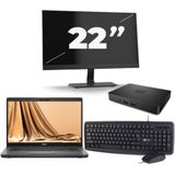 Dell Latitude 5401 - Intel Core i5-9e Generatie - 14 inch - 16GB RAM - 256GB SSD - Windows 11 + 1x 22 inch Monitor Zichtbaar gebruikt