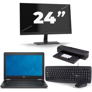 Dell Latitude E7240 - Intel Core i7-4e Generatie - 12 inch - 8GB RAM - 256GB SSD - Windows 11 + 1x 24 inch Monitor Zichtbaar gebruikt