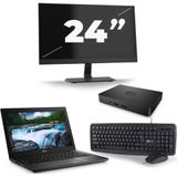 Dell Latitude 5490 - Intel Core i5-8e Generatie - 14 inch - 16GB RAM - 256GB SSD - Windows 11 + 1x 24 inch Monitor Nette Staat