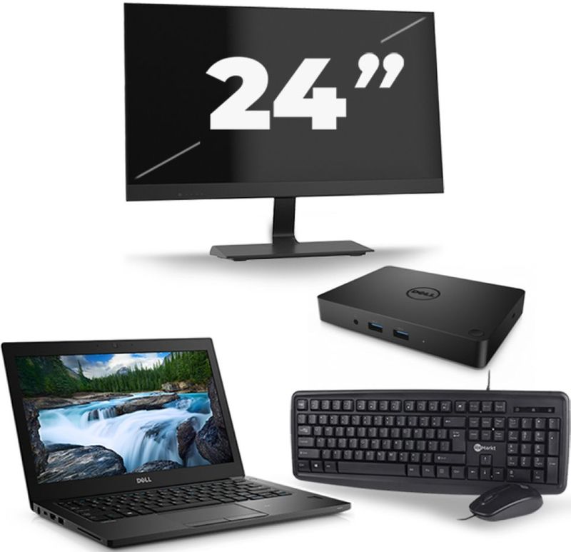 Dell Latitude 5490 - Intel Core i5-8e Generatie - 14 inch - 16GB RAM - 256GB SSD - Windows 11 + 1x 24 inch Monitor Nette Staat