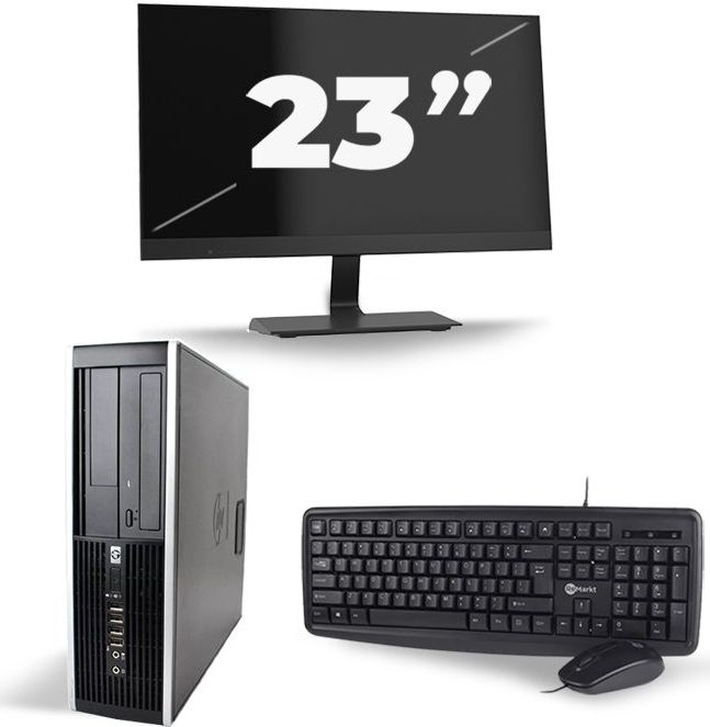 HP Compaq 8200 Elite SFF - Intel Core i3-2e Generatie - 8GB RAM - 128GB SSD - Windows 10 + 1x 23 inch Monitor Nette Staat