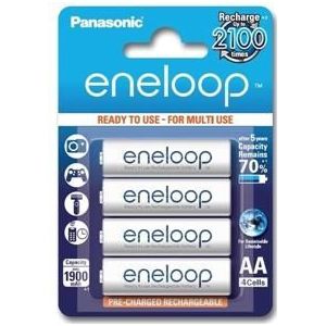 Panasonic Eneloop NiMH oplaadbare batterij, AA/HR6, Blister 4 stuks,