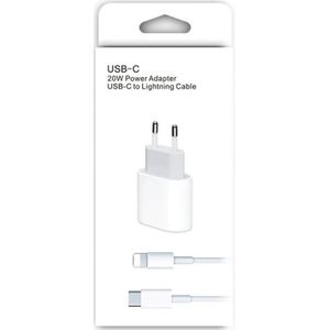 Apple iPhone SE2 - 20W Snellader met Lightning Cable (OEM)