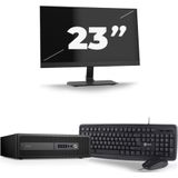 HP ProDesk 600 G3 USFF - Intel Core i5-7e Generatie - 8GB RAM - 256GB SSD - Windows 11 + 1x 23 inch Monitor Nette Staat