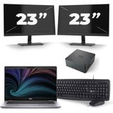 Dell Latitude 5310 - Intel Core i7-10e Generatie - 13 inch - 16GB RAM - 256GB SSD - Windows 11 + 2x 23 inch Monitor Zichtbaar gebruikt