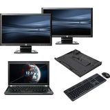 Lenovo Thinkpad X230 - Intel Core i5 - 4GB - 320GB HDD + Docking + Dual 2x 24'' Widescreen Monitor - Win 10