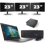 Dell Precision 5570 - Intel Core i7-12e Generatie - 15 inch - 16GB RAM - 256GB SSD - Windows 11 Home + 3x 23 inch Monitor Nette Staat
