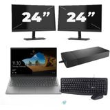 Lenovo ThinkBook 15 G2 ITL - Intel Core i5-11e Generatie - 15 inch - 16GB RAM - 256GB SSD - Windows 11 Home + 2x 24 inch Monitor Nette Staat