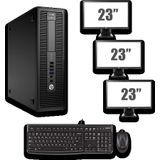 HP Elite 800 G1 SFF - Intel Core i5 - 4GB - 500GB HDD + Dual 3x 23'' Widescreen LCD - Win 10