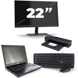 Dell Latitude E6410 - Intel Core i7-1e Generatie - 14 inch - 8GB RAM - 256GB SSD - Windows 10 + 1x 22 inch Monitor Zichtbare schade