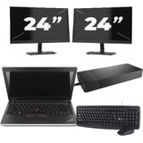 HP Envy notebook 13 - Intel Core i5-7e Generatie - 13 inch - 8GB RAM - 256GB SSD - Windows 11 Home + 2x 24 inch Monitor Zichtbare schade