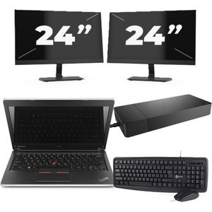 HP Envy notebook 13 - Intel Core i5-7e Generatie - 13 inch - 8GB RAM - 256GB SSD - Windows 11 Home + 2x 24 inch Monitor Zichtbare schade