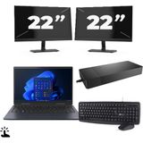 Toshiba Portege X30W-J-10C - Intel Core i5-11e Generatie - 13 inch - Touch - 16GB RAM - 256GB SSD - Windows 11 Home + 2x 22 inch Monitor Zichtbare schade