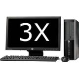 HP Elite 8200 SFF - Intel Pentium G630 - 4GB - 500GB HDD + Dual 3x 24'' Widescreen LCD - Win 10