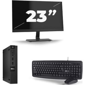 Dell Optiplex 9020M USFF - Intel Core i3-4e Generatie - 8GB RAM - 128GB SSD - Windows 10 + 1x 23 inch Monitor Nette Staat