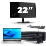 HP EliteBook 840 G7 - Intel Core i7-10e Generatie - 14 inch - 16GB RAM - 256GB SSD - Windows 11 + 1x 22 inch Monitor Zichtbaar gebruikt