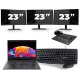 Lenovo ThinkPad L480 - Intel Core i5-8e Generatie - 14 inch - 16GB RAM - 512GB SSD - Windows 11 + 3x 23 inch Monitor Zichtbaar gebruikt