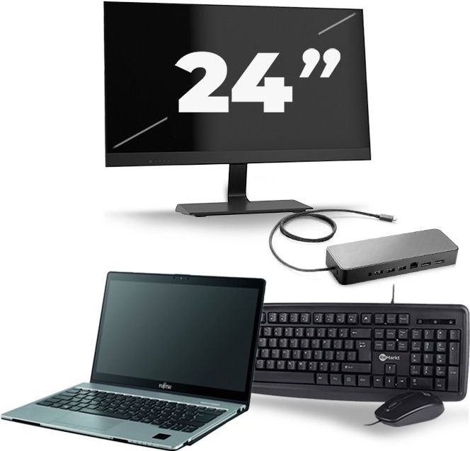 Fujitsu LifeBook S938 - Intel Core i7-8e Generatie - 13 inch - 16GB RAM - 512GB SSD - Windows 11 + 1x 24 inch Monitor Zichtbaar gebruikt