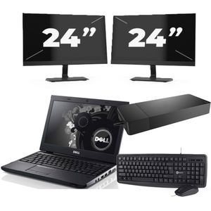 Dell Precision 3350 - Intel Core i7-10e Generatie - 15 inch - 16GB RAM - 256GB SSD - Windows 11 + 2x 24 inch Monitor Nette Staat