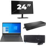 Lenovo IdeaPad Flex 5 14ITL05 - Intel Core i3-11e Generatie - 14 inch - 16GB RAM - 256GB SSD - Windows 11 Home + 1x 24 inch Monitor Zichtbaar gebruikt