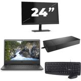 Dell Vostro 3400 - Intel Core i5-11e Generatie - 14 inch - 8GB RAM - 256GB SSD - Windows 11 Home + 1x 24 inch Monitor Nette Staat