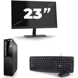 Lenovo ThinkCentre E73 SFF - Intel Core i7-4e Generatie - 16GB RAM - 256GB SSD - Windows 10 + 1x 23 inch Monitor Nette Staat