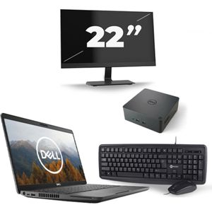 Dell Latitude 5501 - Intel Core i5-9e Generatie - 15 inch - 16GB RAM - 256GB SSD - Windows 11 Home + 1x 22 inch Monitor Nette Staat