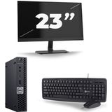 Dell Optiplex 7070 Micro USFF - Intel Core i5-9e Generatie - 16GB RAM - 512GB SSD - Windows 11 + 1x 23 inch Monitor Nette Staat